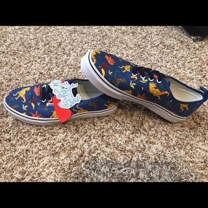 KIDS dinosaur Vans slip on